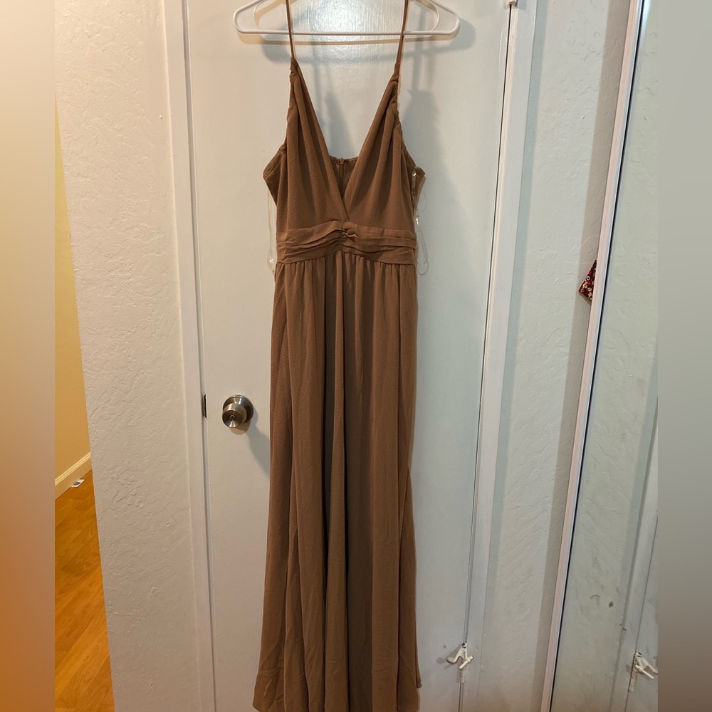 Tan like new naked wardrobe with slits on both sides size M